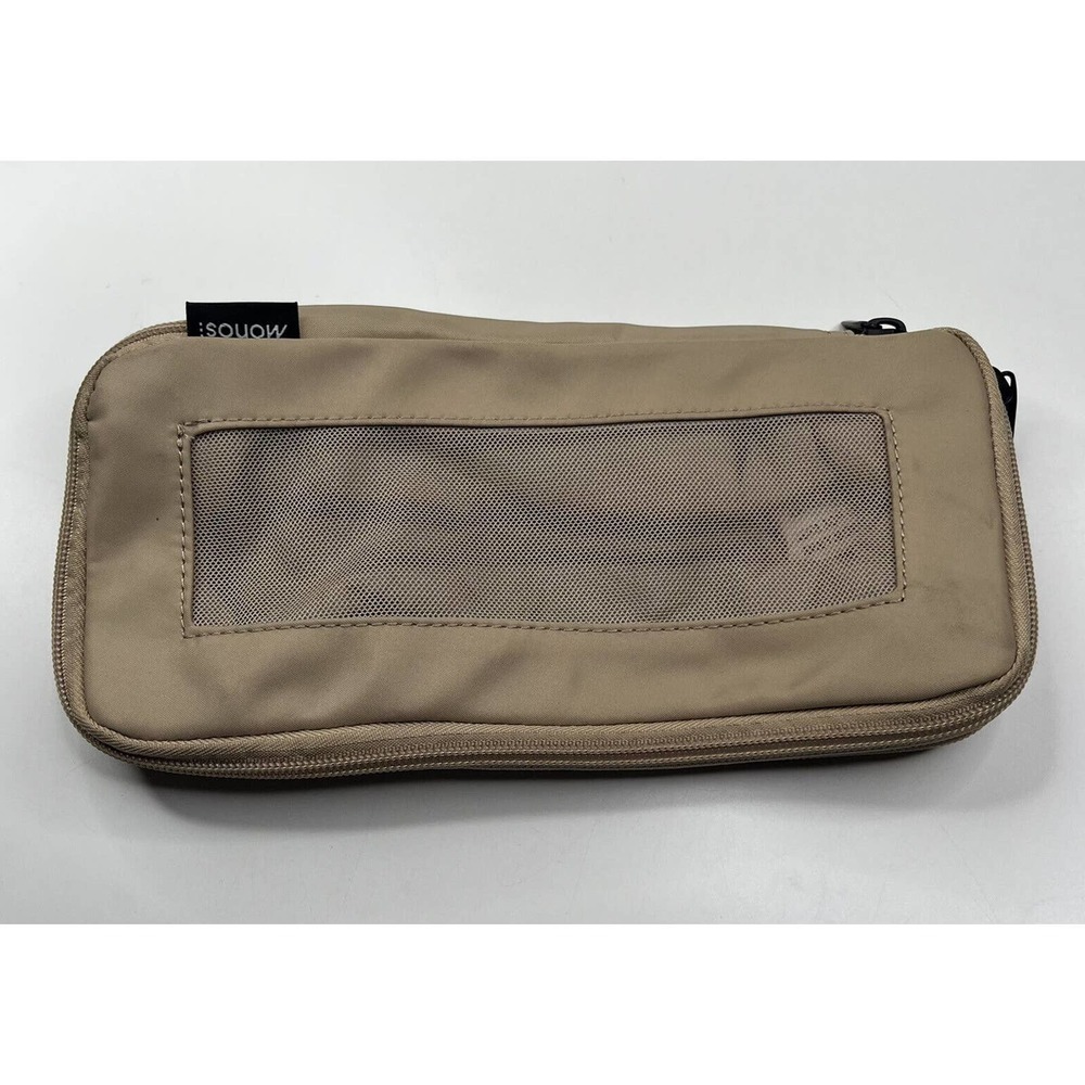 NEW Monos Beige Toiletries Extendable Travel Bag